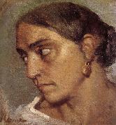 Theodore Chasseriau Etude de jeune italienne a la boucle d'oreille oil painting on canvas